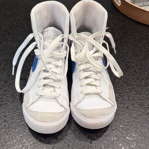 Nike White and Blue High-Tops